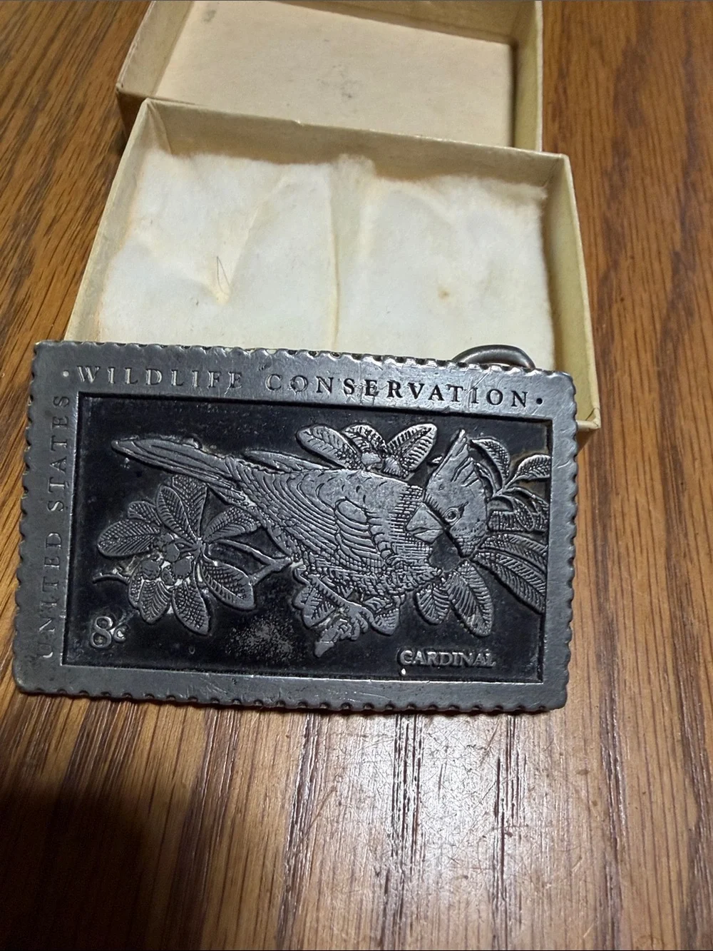 Vintage Pewter U.S. Wildlife Conservation Belt Buckle